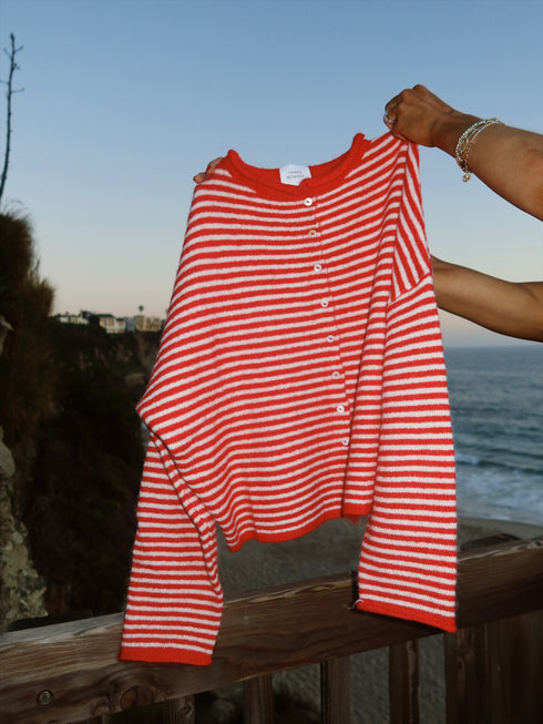 Coco Cutie Cardigan // Red Stripe *RESTOCKED*